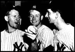 The "Three Musketeers" - best friends Whitey Ford, Mickey Mantle and Billy Martin.